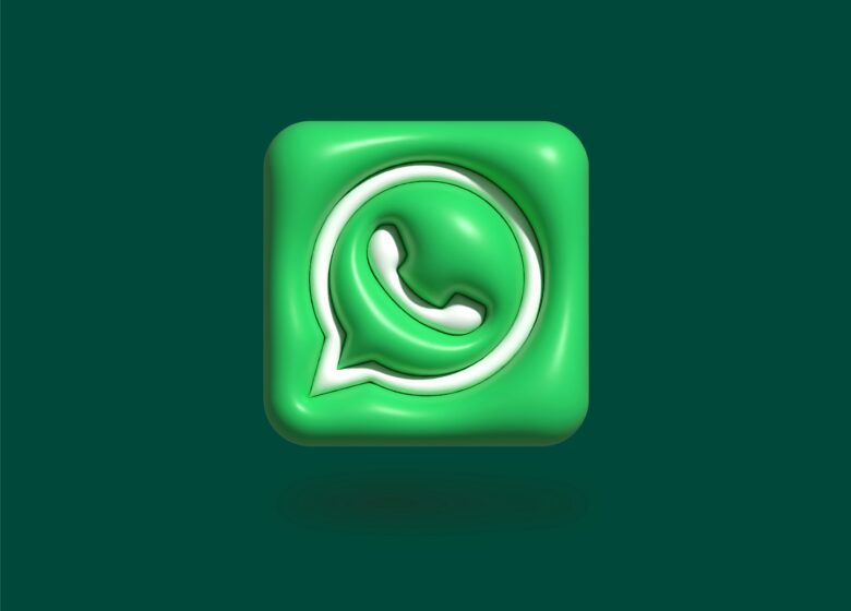 Icono tridimensional de WhatsApp en color verde sobre fondo verde oscuro