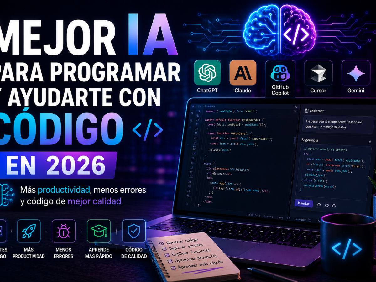 Mejor IA para programar y ayudarte con código en 2026